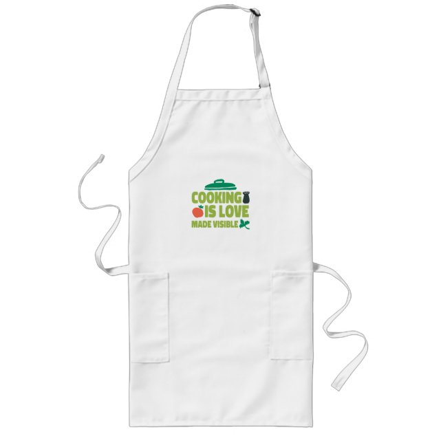 Cooking Is Love Made Visible  Long Apron (Front)