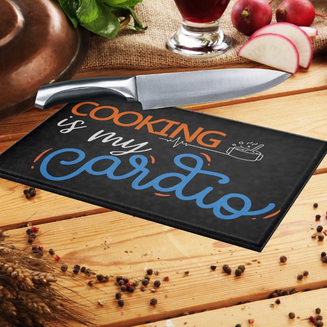 Cooking is my Cardio Cutting Board (Creator Uploaded)