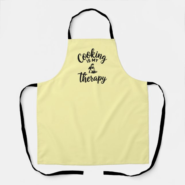 Cooking Is My Therapy Apron (Front)