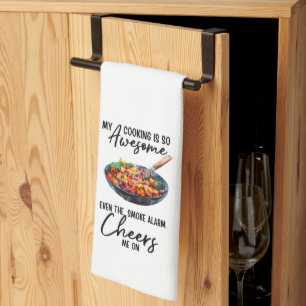 Cooking is so awesome tea towel