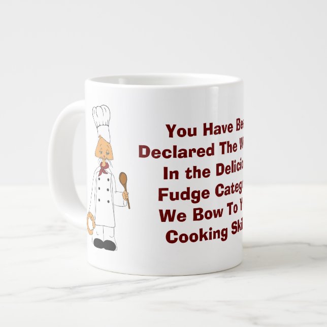 Cooking Kitty Winner Large Coffee Mug (Front Left)