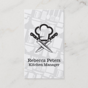 Cooking Logo   Kitchen Utensils Business Card