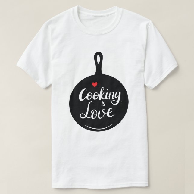 Cooking Love Custom T-Shirt (Design Front)