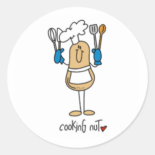 Cooking Nut T-shirts and Gifts Classic Round Sticker