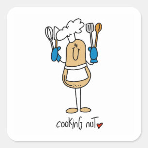 Cooking Nut T-shirts and Gifts Square Sticker