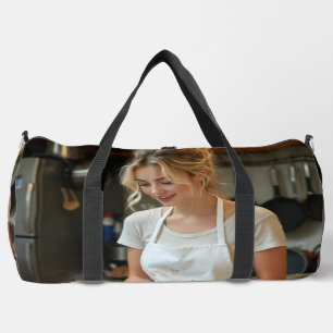 Cooking Pancakes Photo Customize Duffle Bag