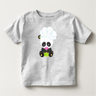 Cooking Panda, Baking Panda, Panda With Doughnut Toddler T-Shirt