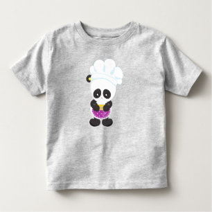 Cooking Panda, Baking Panda, Panda With Pie, Apron Toddler T-Shirt