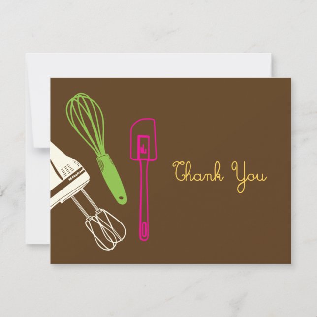 Cooking Party Thank You Card (Front)