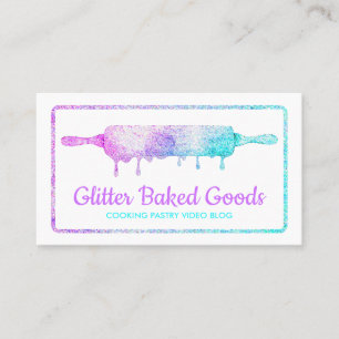 Cooking pastry drip rolling pin business card