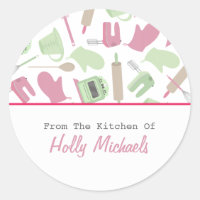 Cooking Pattern Kitchen Label