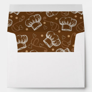 Cooking pattern with chef hat envelopes