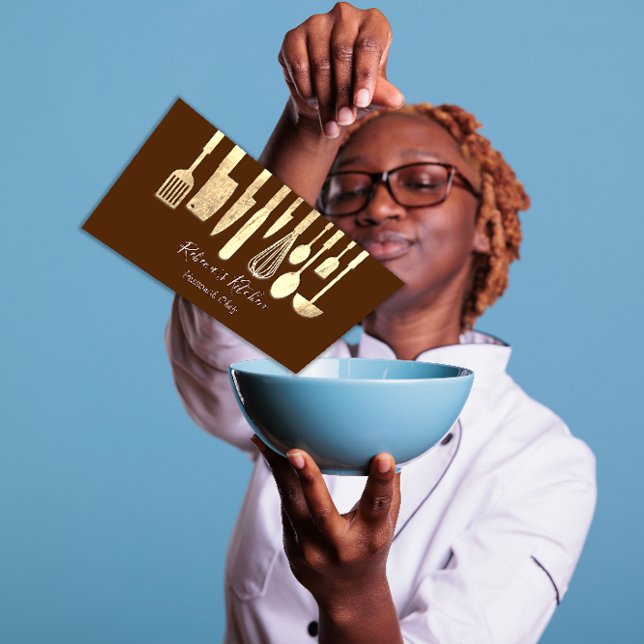 Cooking Personal Chef Restaurant Catering Brown Business Card (Cooking Personal Chef Restaurant Catering Brown Business Card)