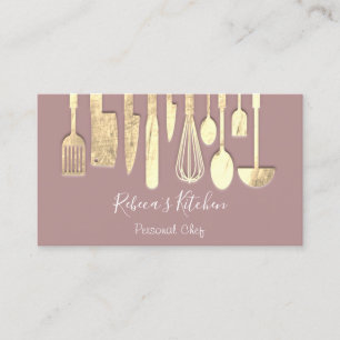 Cooking Personal Chef Restaurant Catering Rose Business Card
