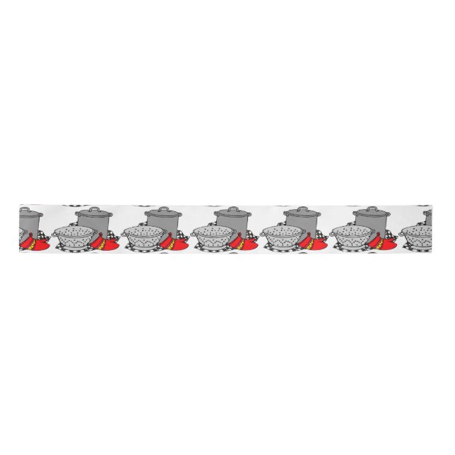 Cooking Pot and Strainer Ribbon Satin Ribbon (Front)