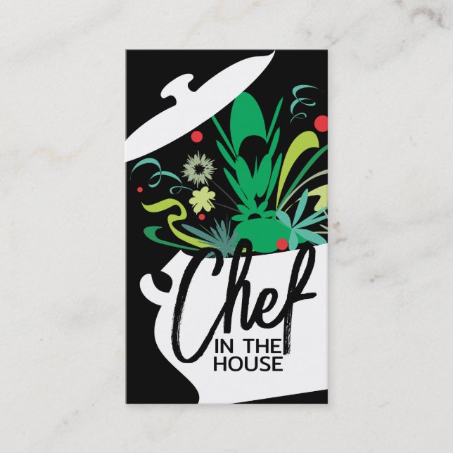 cooking pot flavour burst chef catering business c business card (Front)