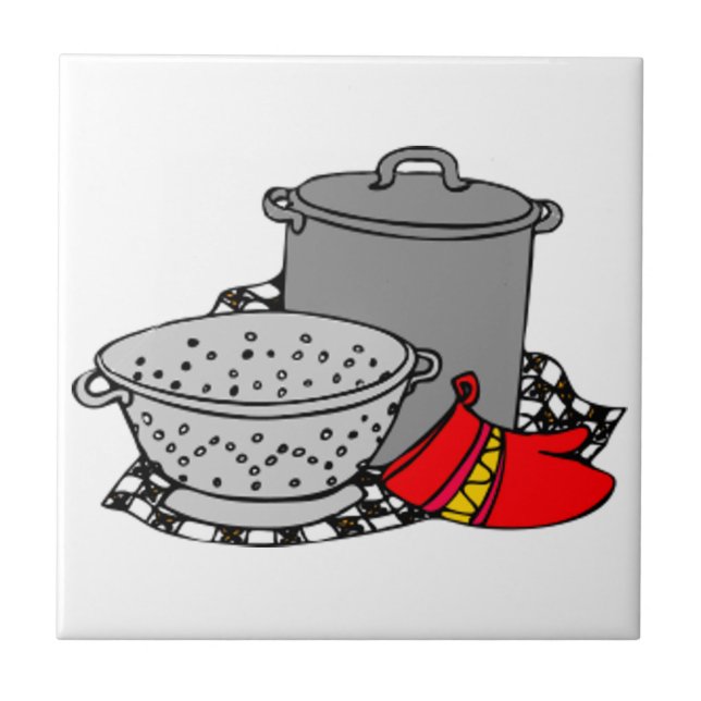 Cooking Pot & Strainer Tile (Front)