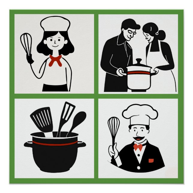 Cooking Quartet Glossy Poster (Front)