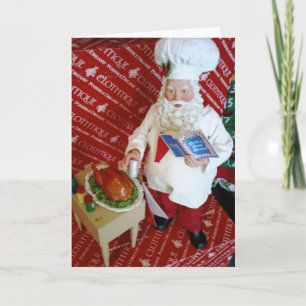 COOKING SANTA/COOKS UP CHRISTMAS WISHES FOR "YOU" HOLIDAY CARD