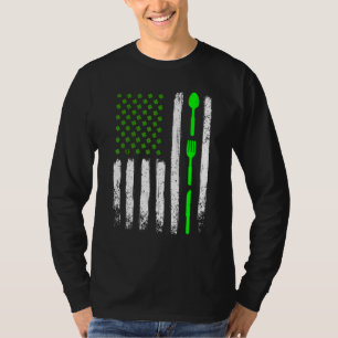 Cooking St Patrick's Day Vintage Irish American Fl T-Shirt