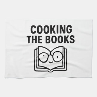 Cooking the Books - Funny Accounting Pun Tea Towel