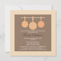 Cooking Theme Bridal Shower Invites Recipe Theme