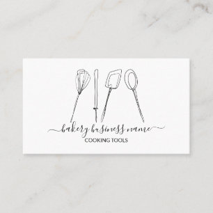 Cooking tools bakery homemade food recipes business card