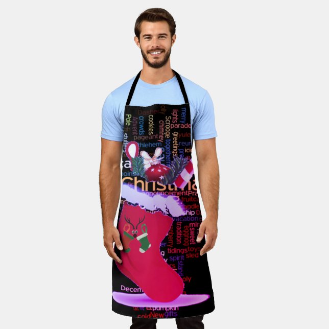 Cooking Up Christmas Cheer: Chef's Special Day Apron (Worn)