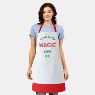 Cooking up Magic since -white Apron