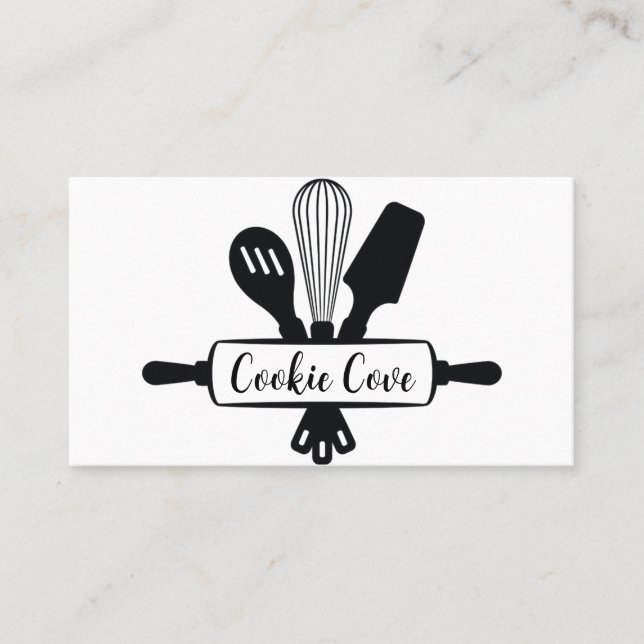 cooking utensils home bakery business cards (Front)