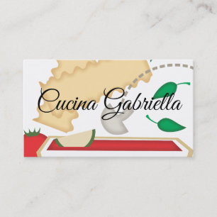 Cooking vegetarian vegetable lasagne food busin... business card