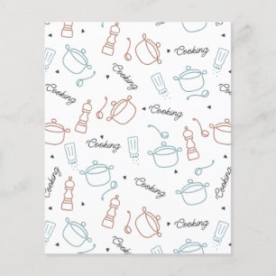 Cooking Well With Love Pattern Throw Pillow