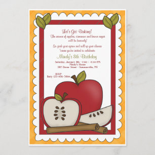 Cooking With Apples Invitation