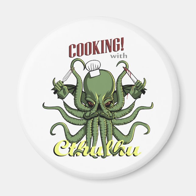 Cooking with Cthulhu Magnet (Front)