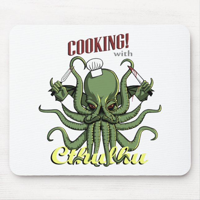 Cooking with Cthulhu Mouse Pad (Front)