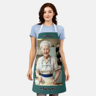 Cooking With Love Blue Adult Apron