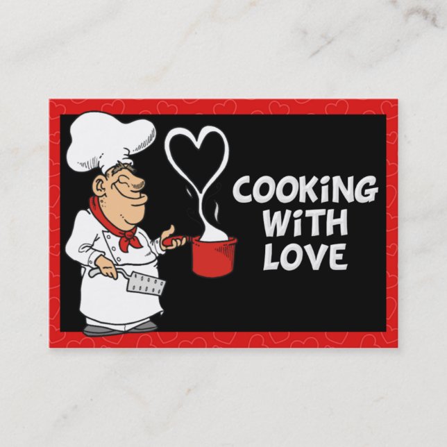 Cooking with Love Business Card (Front)