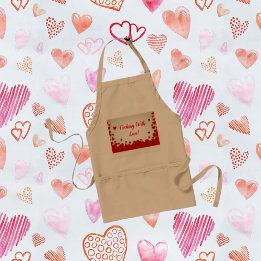 Cooking With Love Heart Memory Apron
