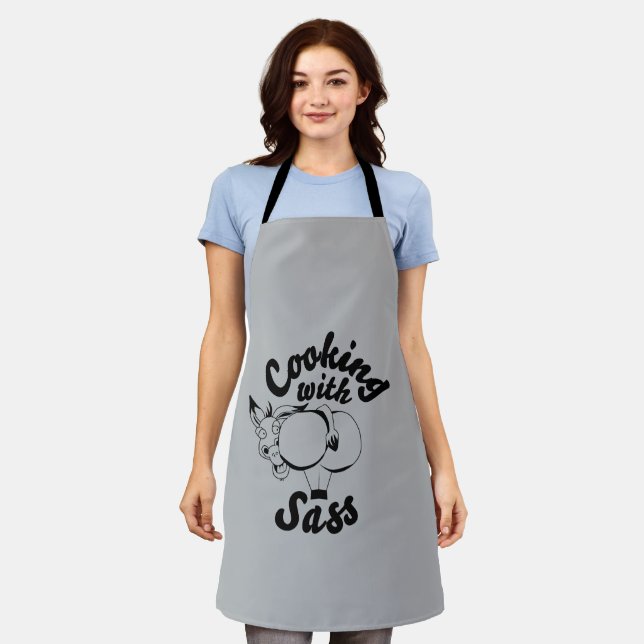 cooking with sass apron (Worn)