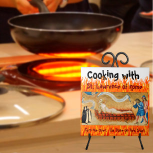 Cooking with St. Lawrence of Rome (M 022) Tile