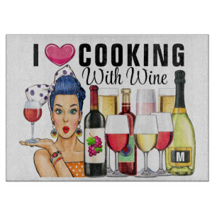 Cooking With WINE Cutting Board