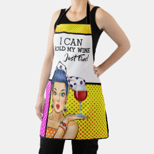 Cooking With WINE Humour Apron