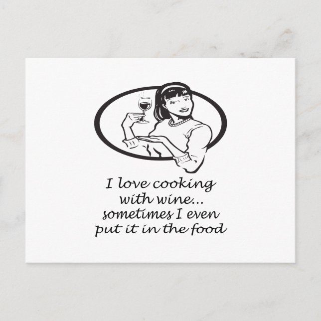 Cooking With Wine Postcard (Front)