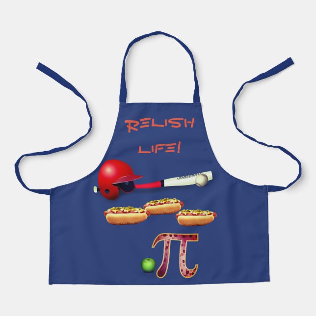 Cookout Barbeque Baseball Hotdogs Appie Pie Apron (Front)