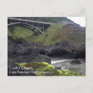 Cook's Chasm, Cape Perpetua, OR Postcard