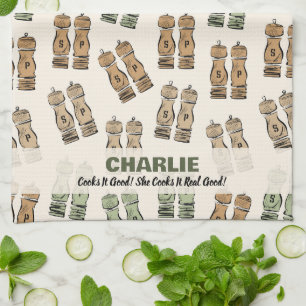 Cooks It Good Personalized  Tea Towel