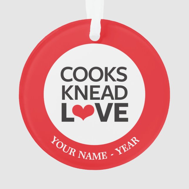 Cooks Knead Love Ornament (Back)
