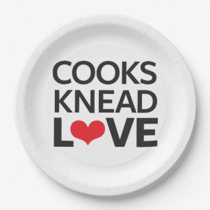 Cooks Knead Love Paper Plate
