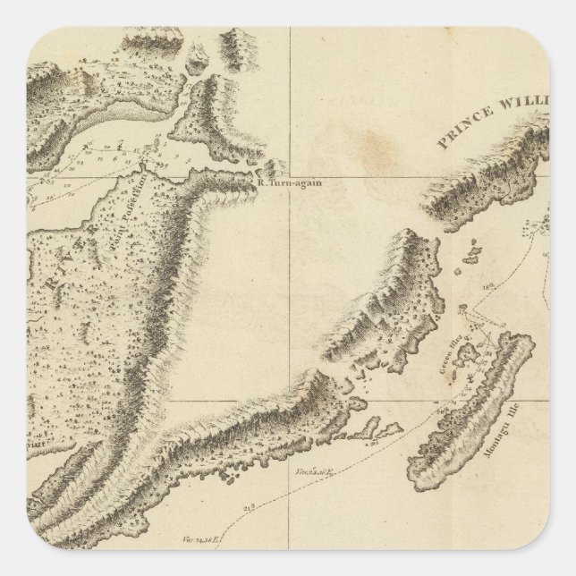 Cooks River, Alaska Square Sticker (Front)