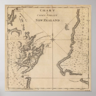 Cook's Strait, New Zealand Poster